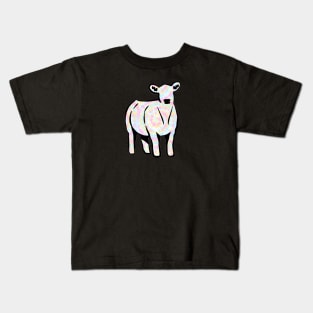 Rainbow Tie Dye Cow Silhouette  - NOT FOR RESALE WITHOUT PERMISSION Kids T-Shirt